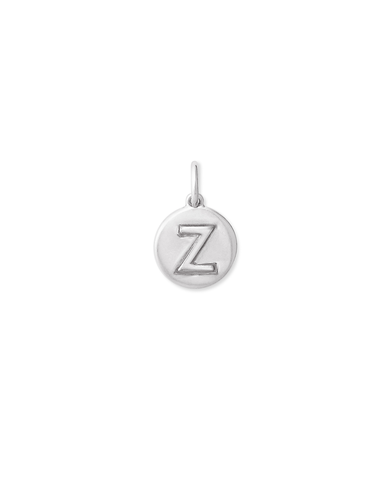 Letter Z Coin Charm in Oxidized Sterling Silver | Kendra Scott